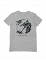 Póló Thw Witcher - Wolf Logo Grey