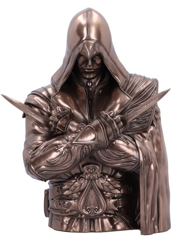 Assassins Creed Ezio Bust Box Bronze 30cm Officially Licensed