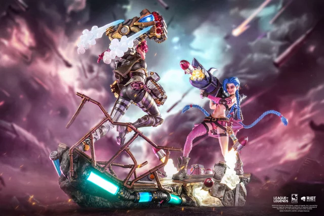Kedvezményes szett szobor League of Legends - Jinx & Vi 1/6 Scale Statue (PureArts) - Figura