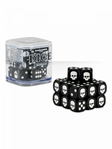 Kockák Warhammer Dice Cube (20 db), hatoldalú- fekete