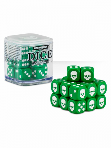 Kockák Warhammer Dice Cube (20 db),  hatfalú - zöld