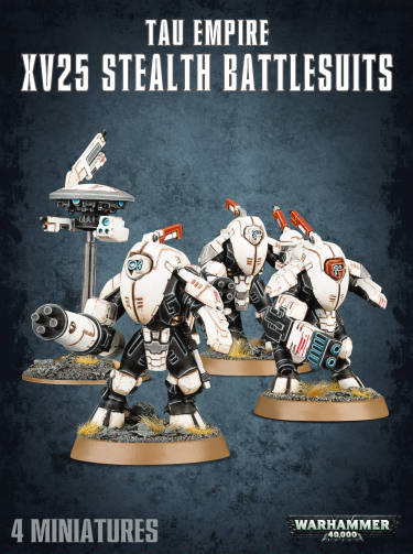 W40k: Tau Empire XV25 Stealth Battlesuits (3 figura)