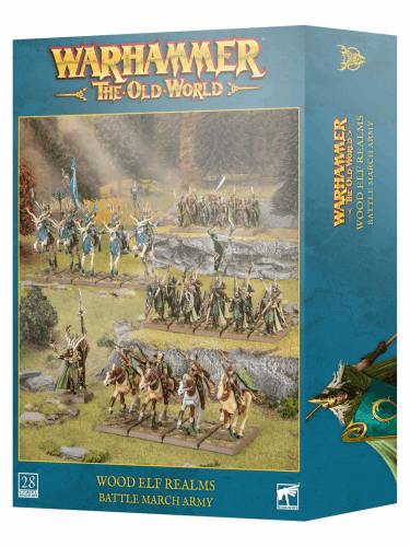 Warhammer The Old World - Wood Elf Realms - Battle March Army (28 figura)