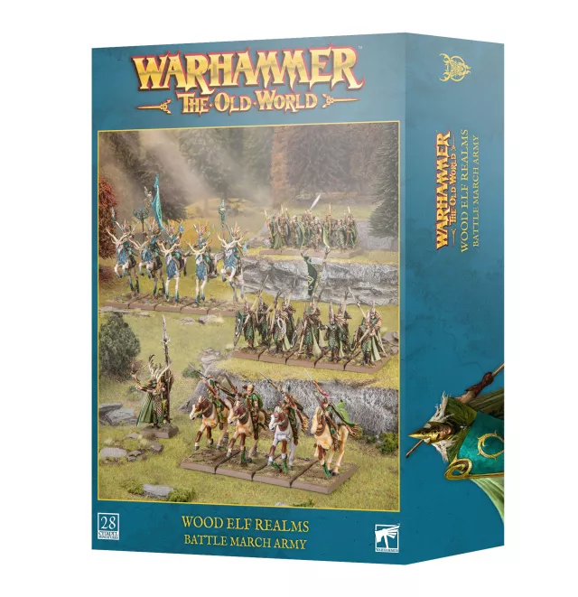 Warhammer The Old World - Wood Elf Realms - Battle March Army (28 figura) - Warhammer: Old World