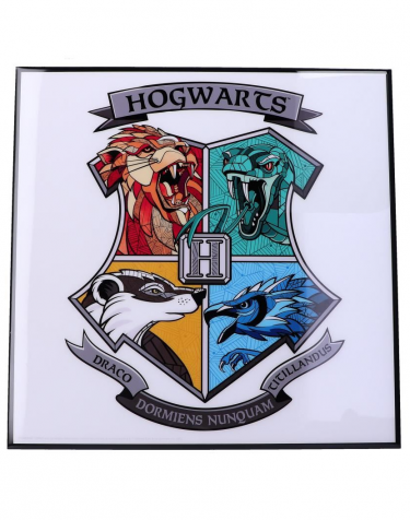 Kép Harry Potter - Hogwarts Crest Crystal Clear Art Pictures (Nemesis Now)