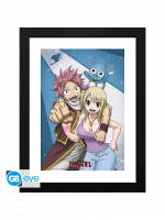 Bekeretezett poszter Fairy Tail - Natsu, Lucy & Happy